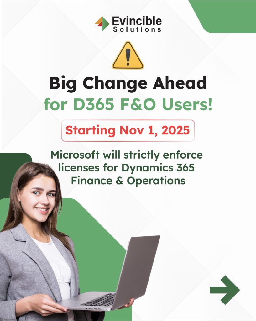 D365 F&O Alert, Nov 1