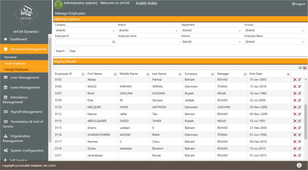 UNIFIED CONTROL OF YOUR WORKFORCE - Employee Management - Screenshot